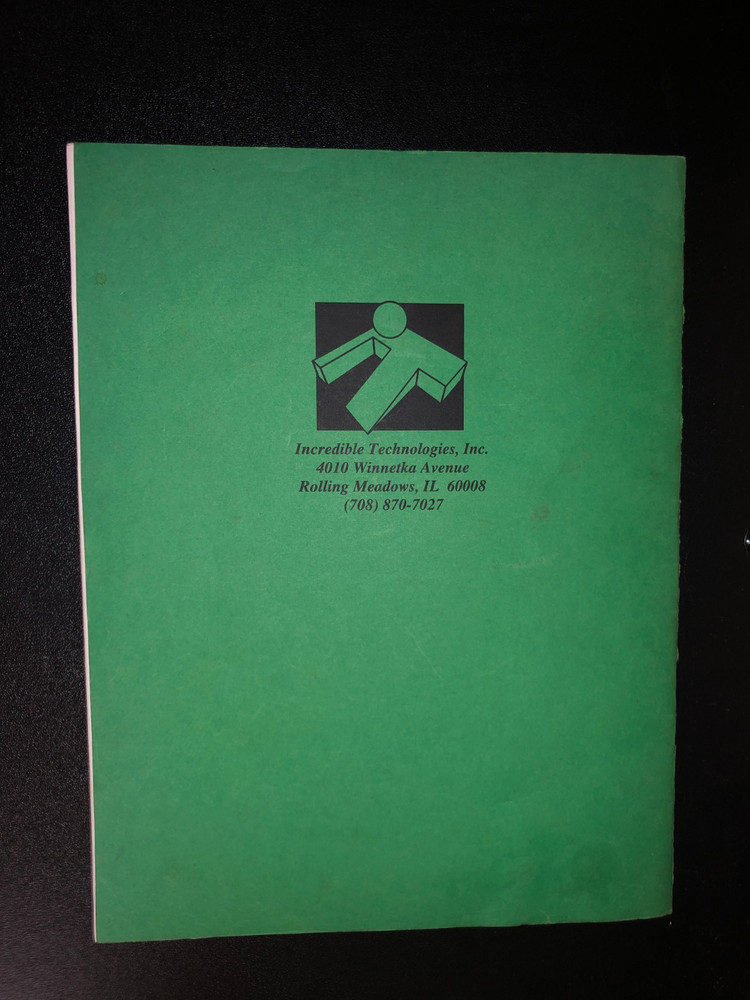 Incredible Technologies GOLDEN TEE 3D ARCADE MANUAL ##