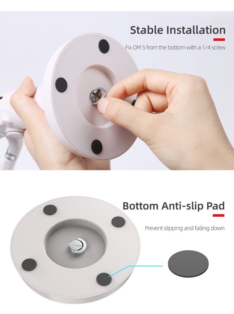 Grey Plastic Portable Gimbal Support Base For DJI OM5 Stabilizer Mobile Phone E