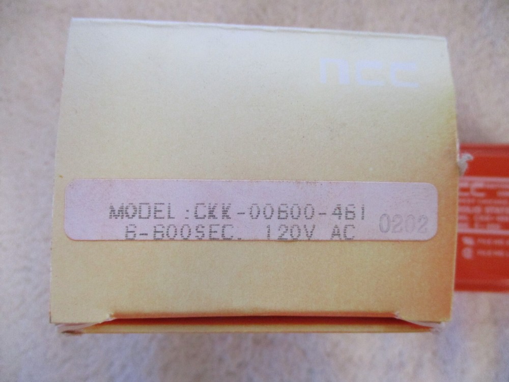 NIB ncc Solid State Time Delay Relay 6-600SEC 120V CKK-00600-461