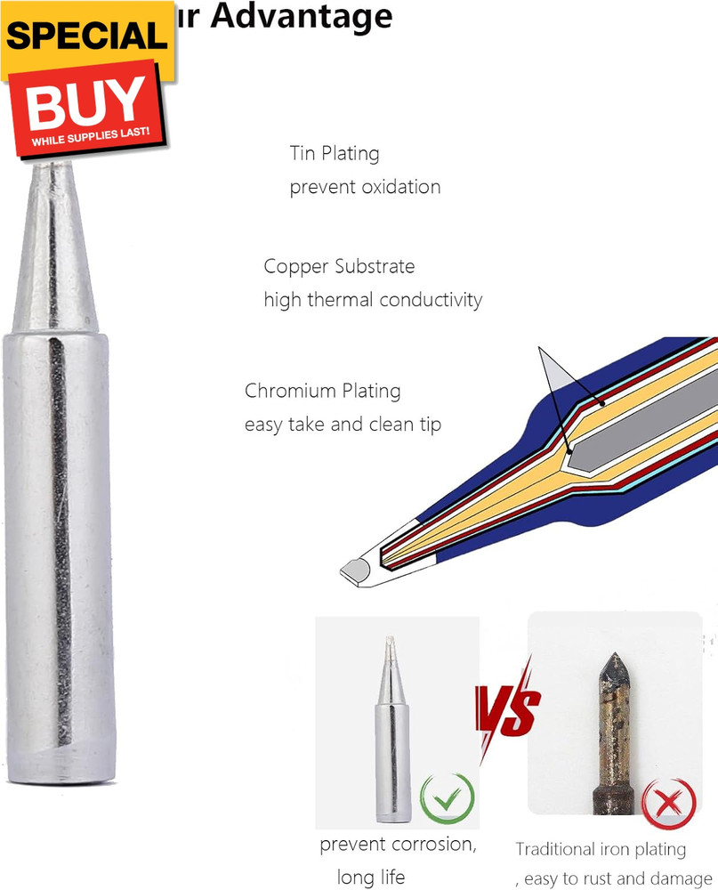 Soldering Iron Tips,900M Solder Tip Replacement, Solder Welding Replacement Tip