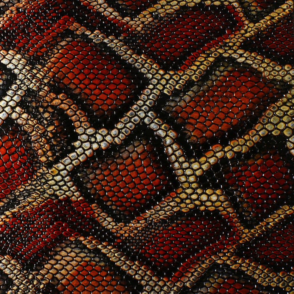 Leather Wrap Blank - Python Print Brown FREE SHIP 002133