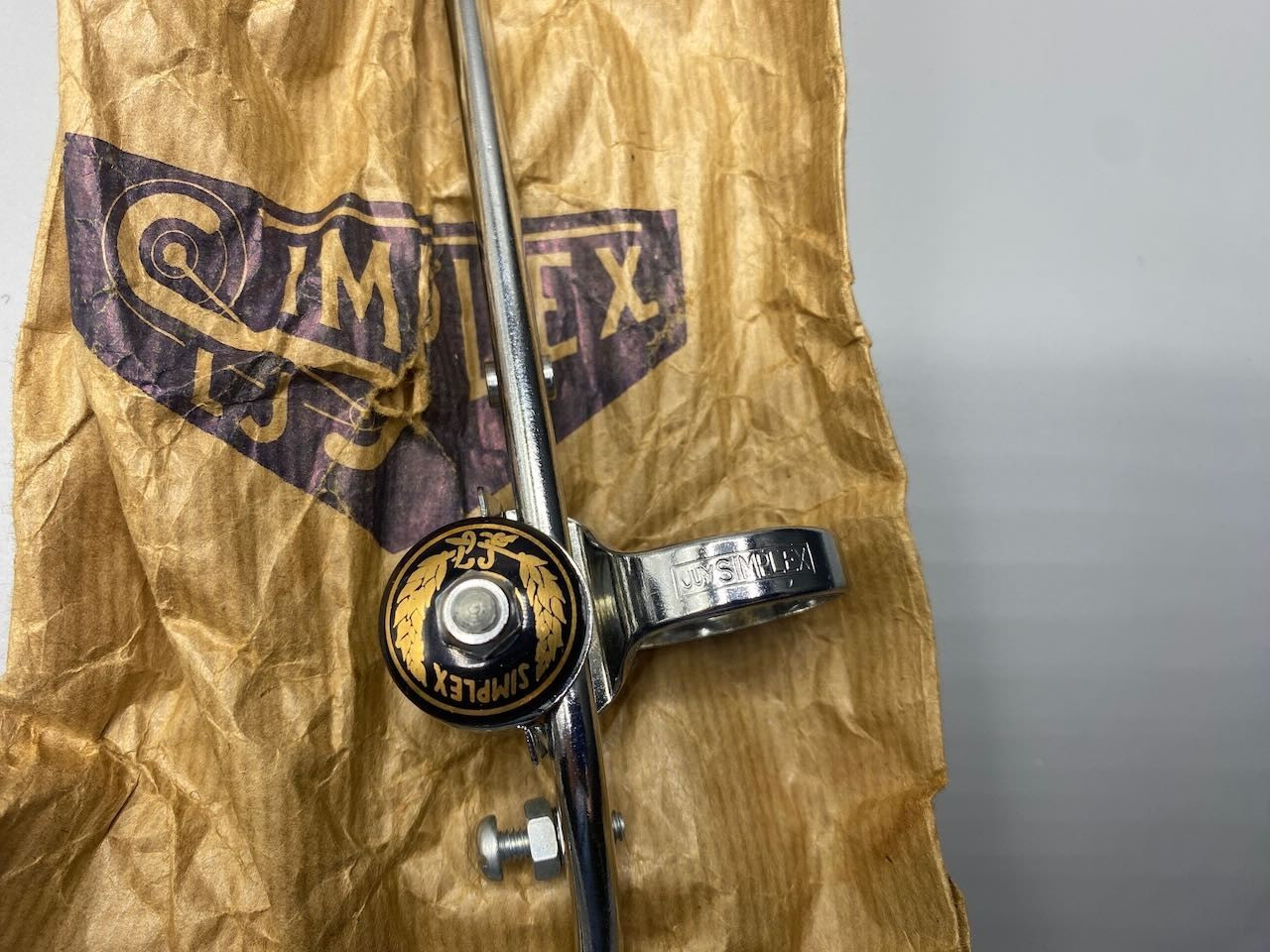 NOS SIMPLEX "Competition" Suicide Front Derailleur in Original Bag