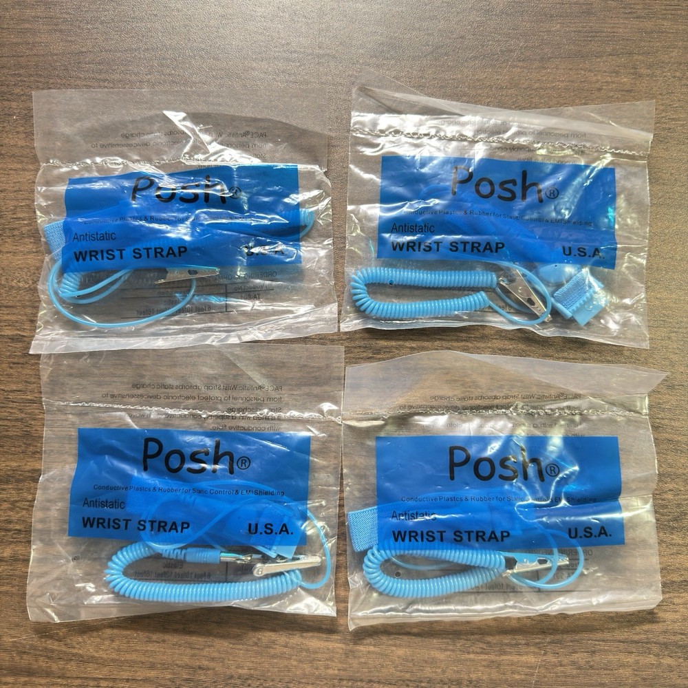 ESD Anti-Static Wrist Strap Components with Grounding Wire 4-Pack