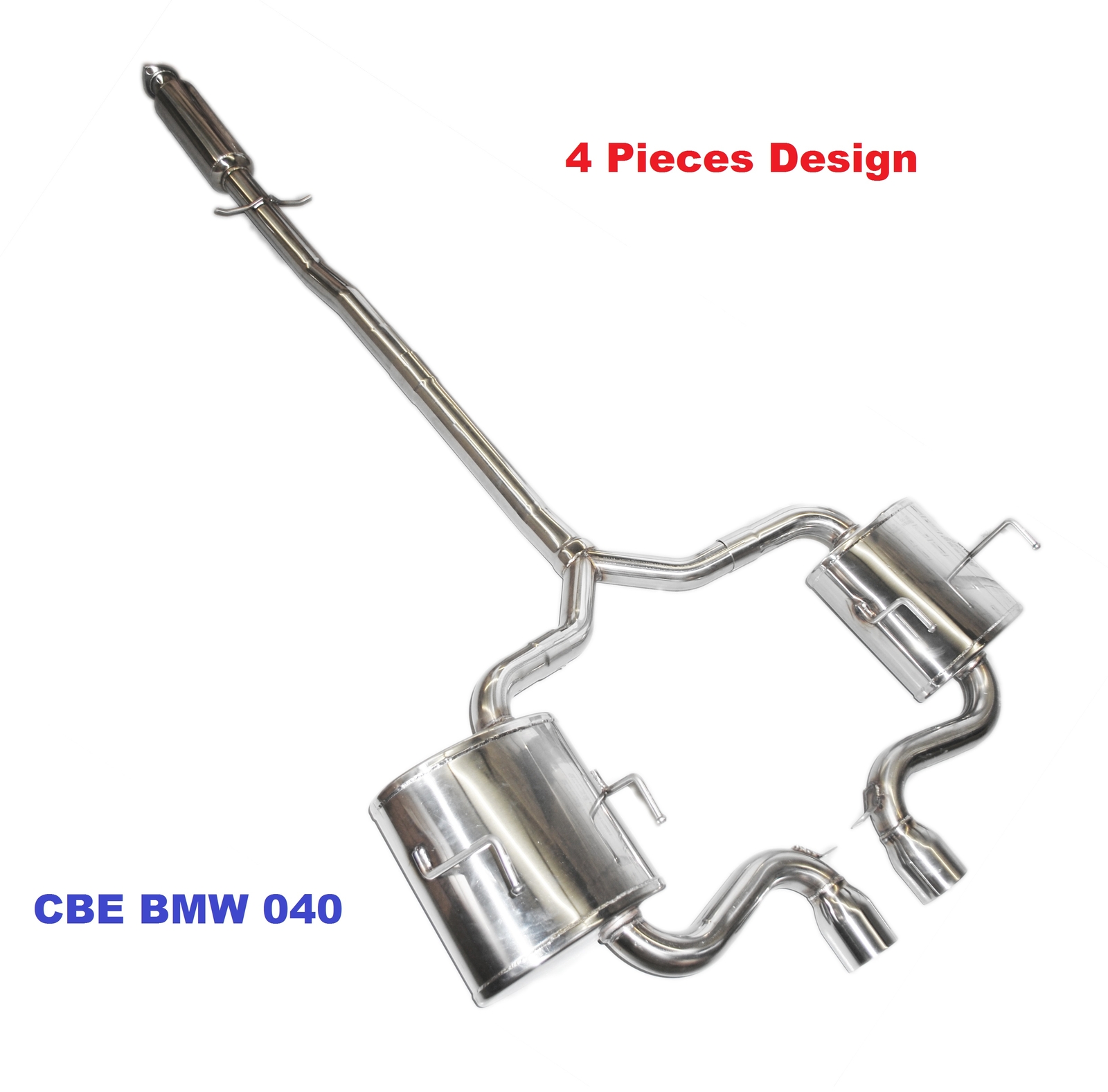 Dual 3" Tip Muffler Catback Exhaust System for 02-06 Mini Cooper S R50 R52 R53