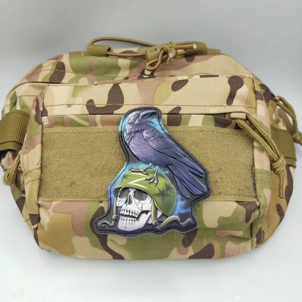 Ukraine Military Army patch Tactical PVC patch "Raven"