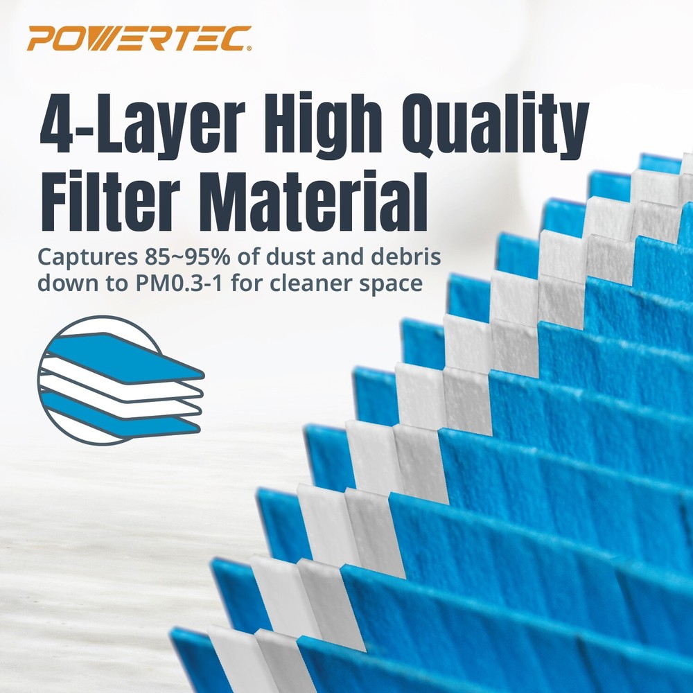 POWERTEC High Efficiency Filter Replacement for 90350/90304/90344 (75082)