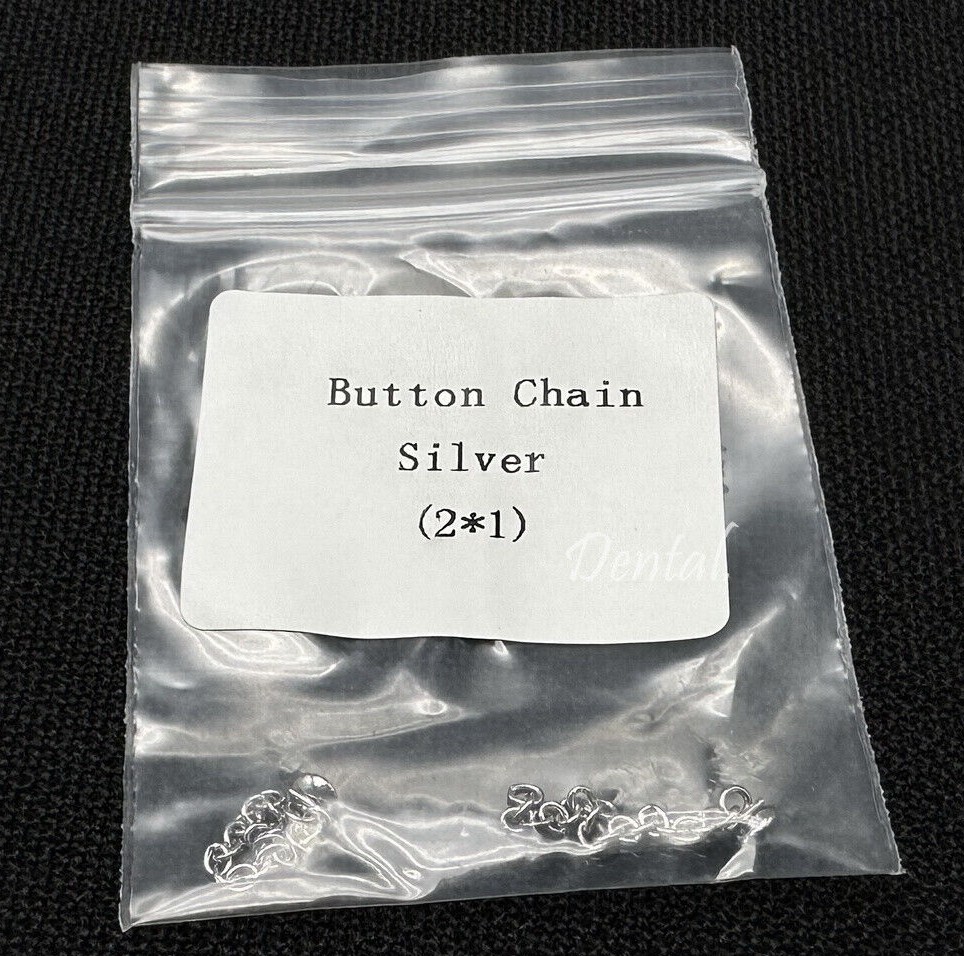 Dental Orthodontics Traction Chain Lingual Buttons Chains Mesh Base Bondable