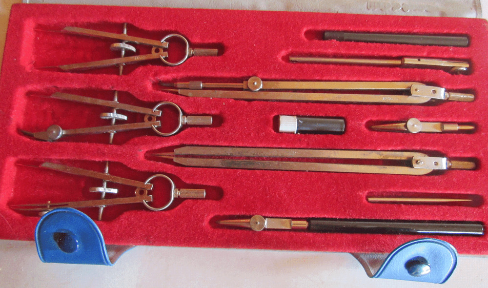 Vintage Tacro 2080 Drafting Tool Set in Case Made in Germany Architecture Tools
