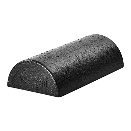 High-Density EPP Half Round Back Roller Foam, Exercise Foam Black 12 inch