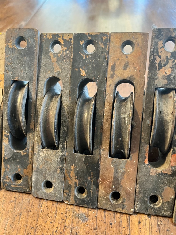 Window sash pulley-solid brass, quantity 13