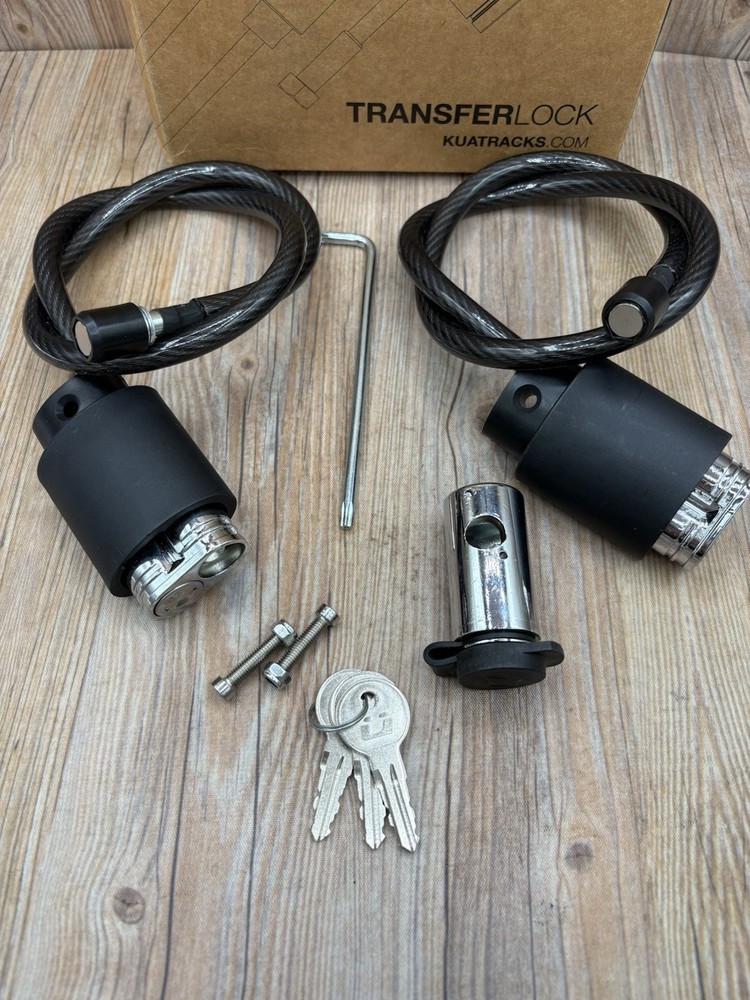 KUAT Transfer Double Cable Lock Kit with Locking Hitch Pin | Durable Reliable