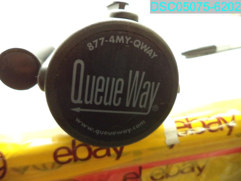 QTY=2: Queue Way Black 37" Retractable Belt Barrier Without Base