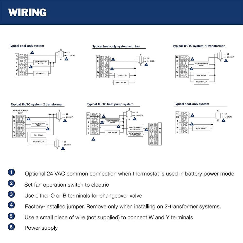 Non-Programmable Conventional Single Stage 1 Heat/1 Cool Energy Saving Digital