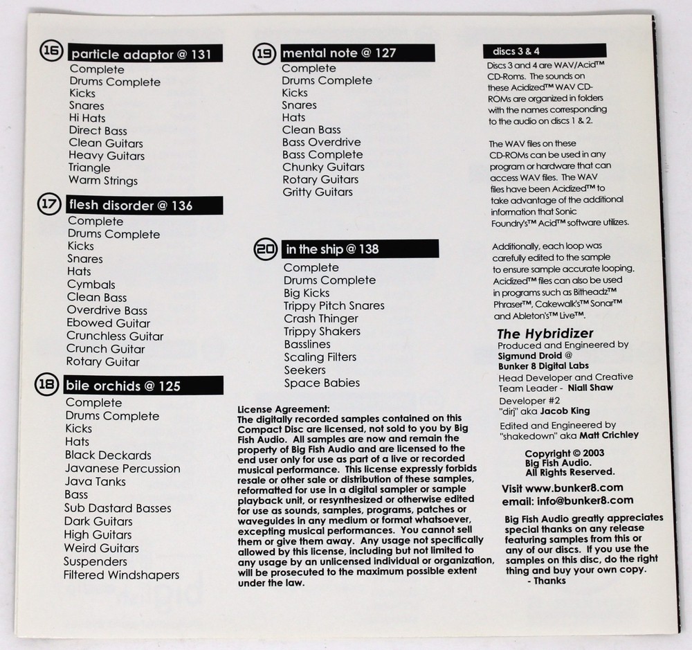 Big Fish Audio The Hybridizer Sample Library/Sound Library/Sampling 4x CD