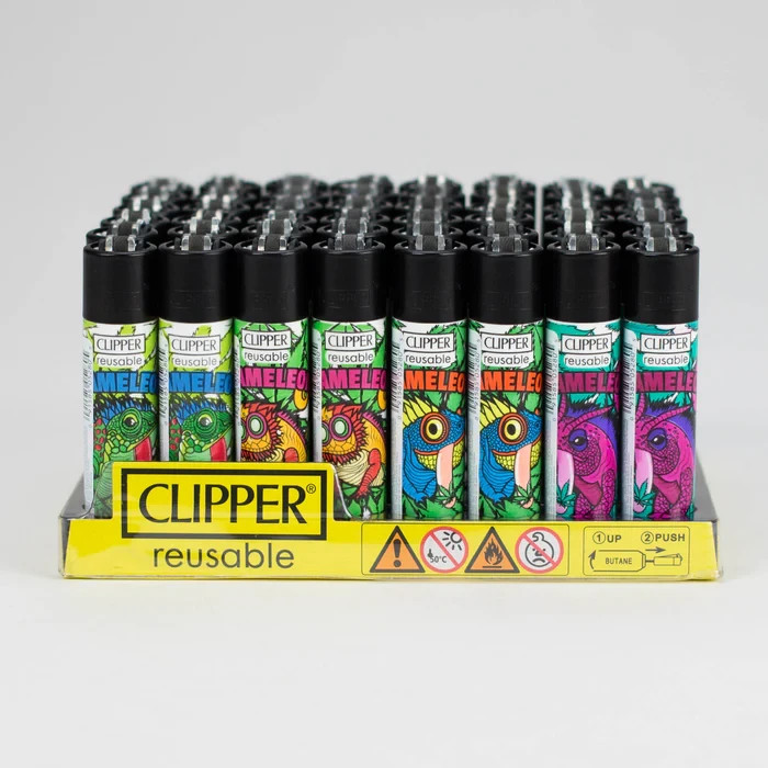 CLIPPER – Chamaleon Grass – Eliments Refillable Lighters (Value Pack of 48)