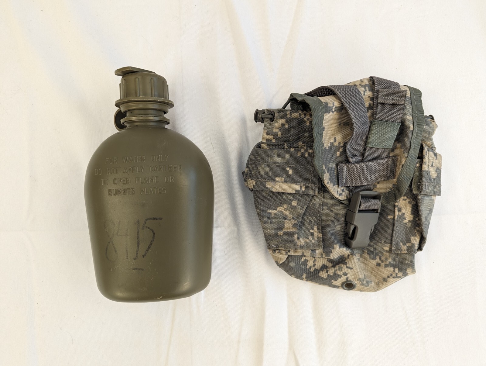 1QT Canteen with ACU Pouch - Genuine USGI Military Canteen 1 Quart UCP Cover