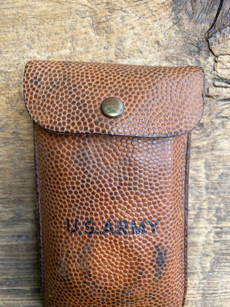 VINTAGE WWII US ARMY CF-8 STEREOSCOPE MAP READER ORIGINAL LEATHER CASE