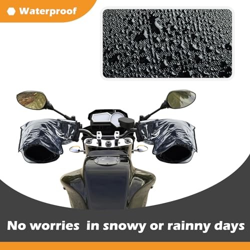 2 Sets Motorcycle Handle Gloves ATV Windproof Warmer Handlebar Mitt Classic