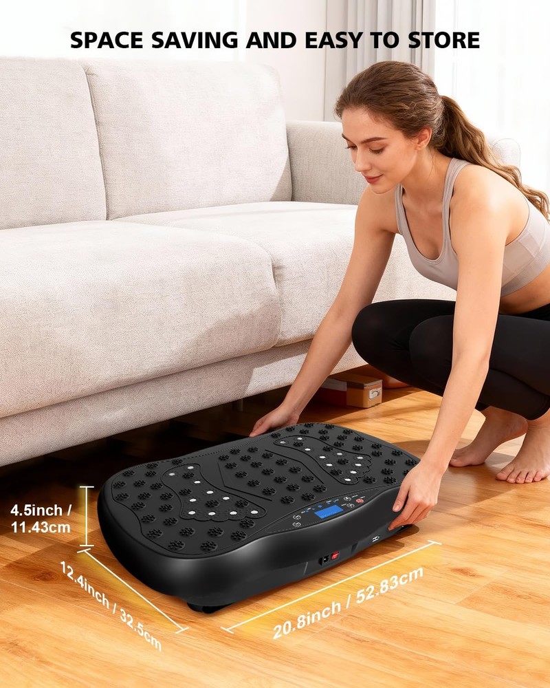Vibration Plate Exercise Machine, 10 Auto Modes/200-Levels Vibrating Plate fo...