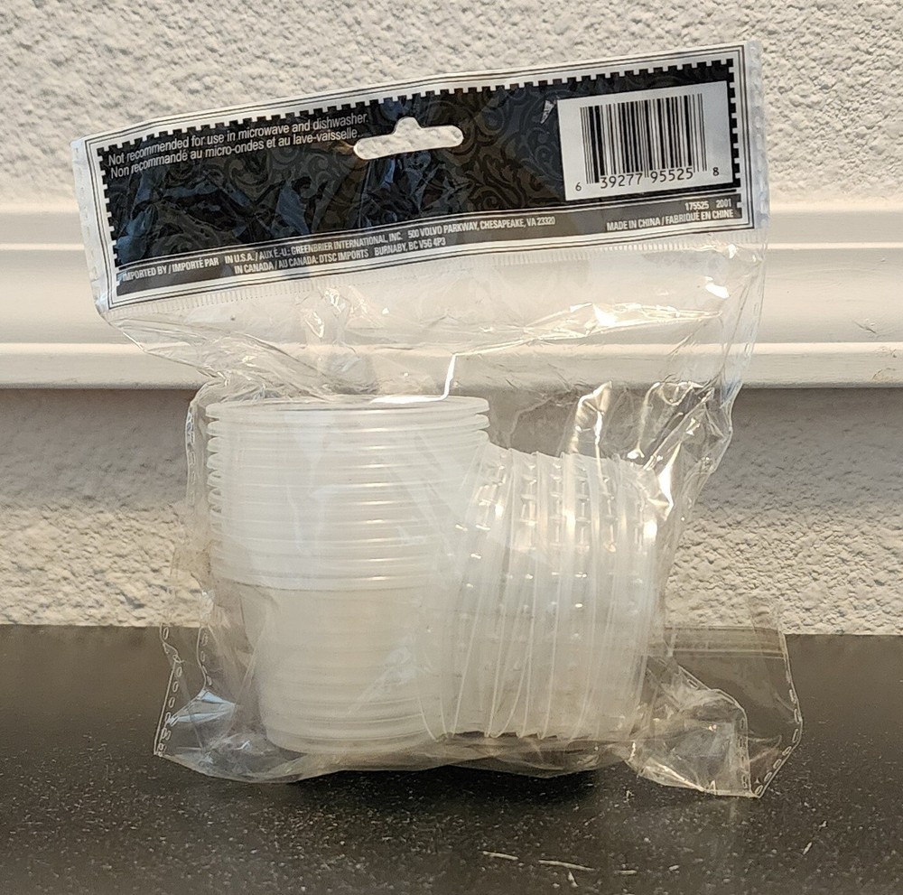 10 Plastic Condiment Cups With Lids