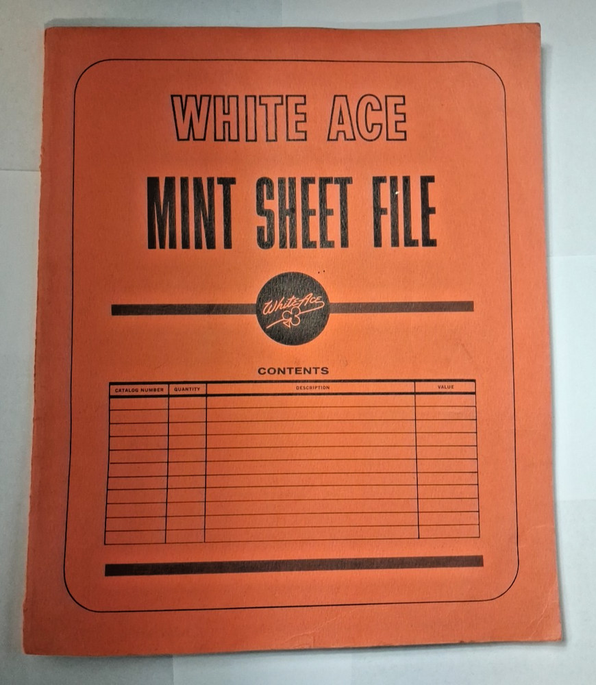 White Ace Standard Mint Sheet File 16 Sheets - 2 With Stamp Sheets Rest Empty