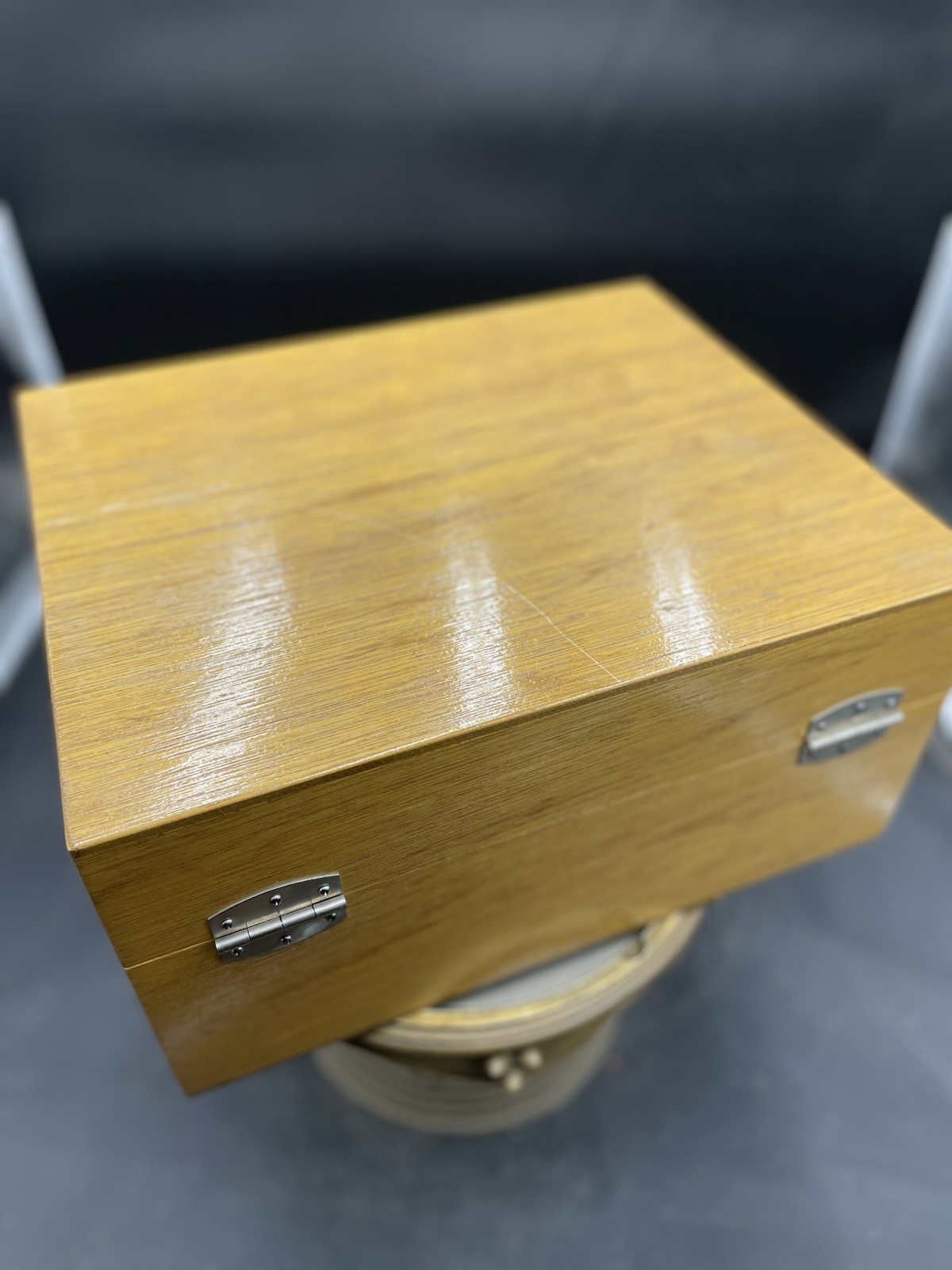 Vintage Olympus Tokyo Microscope And Accessories Wooden Box Case, Japan