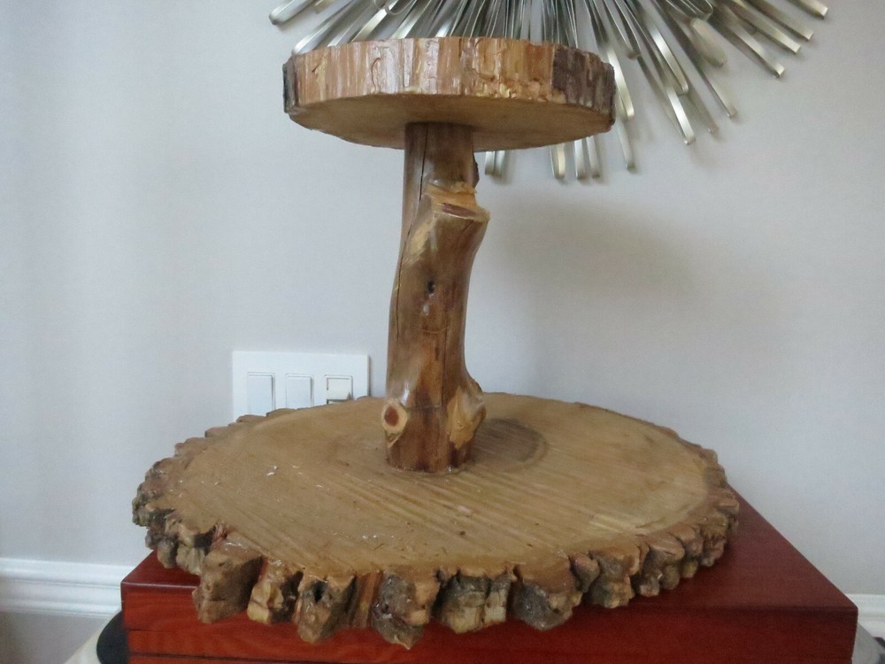 2 Tier Handmade Rustic Barn Farm wedding stand for apptizer/dessert/fruit Unique