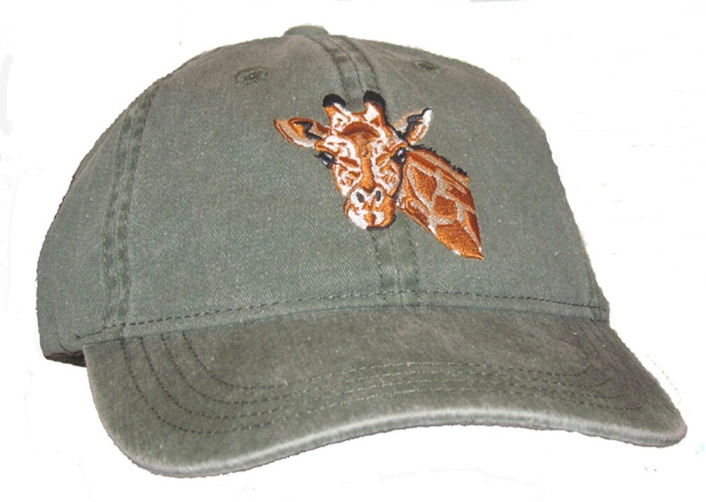 Giraffe Embroidered Cotton Cap NEW
