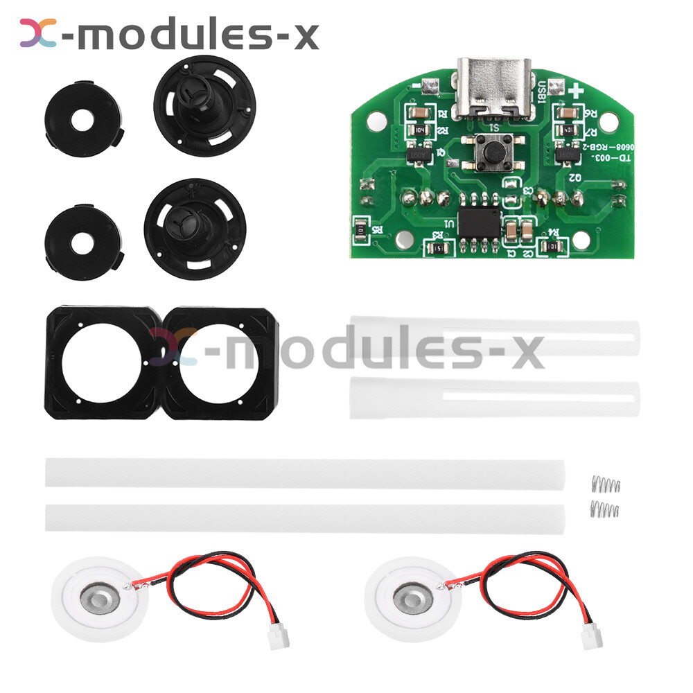 Type-C Colorful 2 Channels Ultrasonic Mist Maker Atomizing Humidifier Module DIY