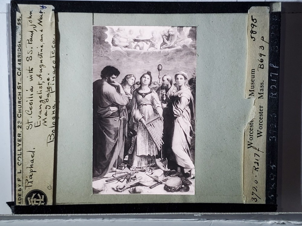Saint Cecelia With Saints..., Raphael, Magic Lantern Glass Slide