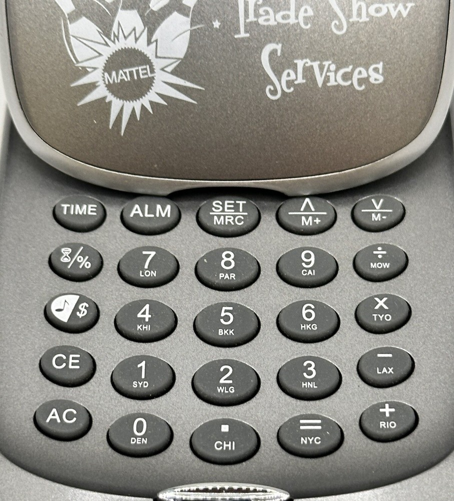 Calculator Calendar Mattel Trade Show