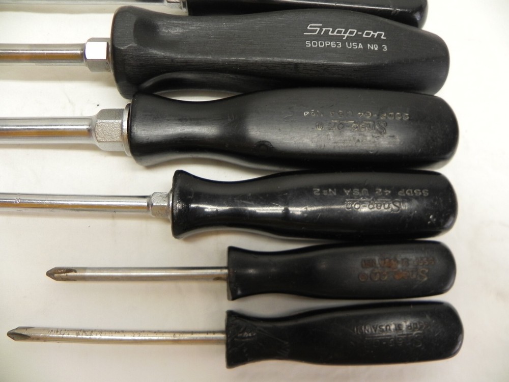 Snap-On 15 Piece Combination Black Hard Handle Screwdriver Set