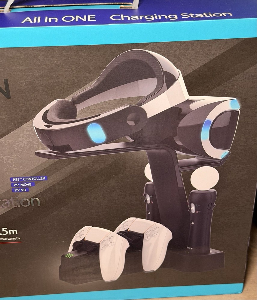 Skywin VR Charging Stand designed for PlayStation VR headsets and controllers.