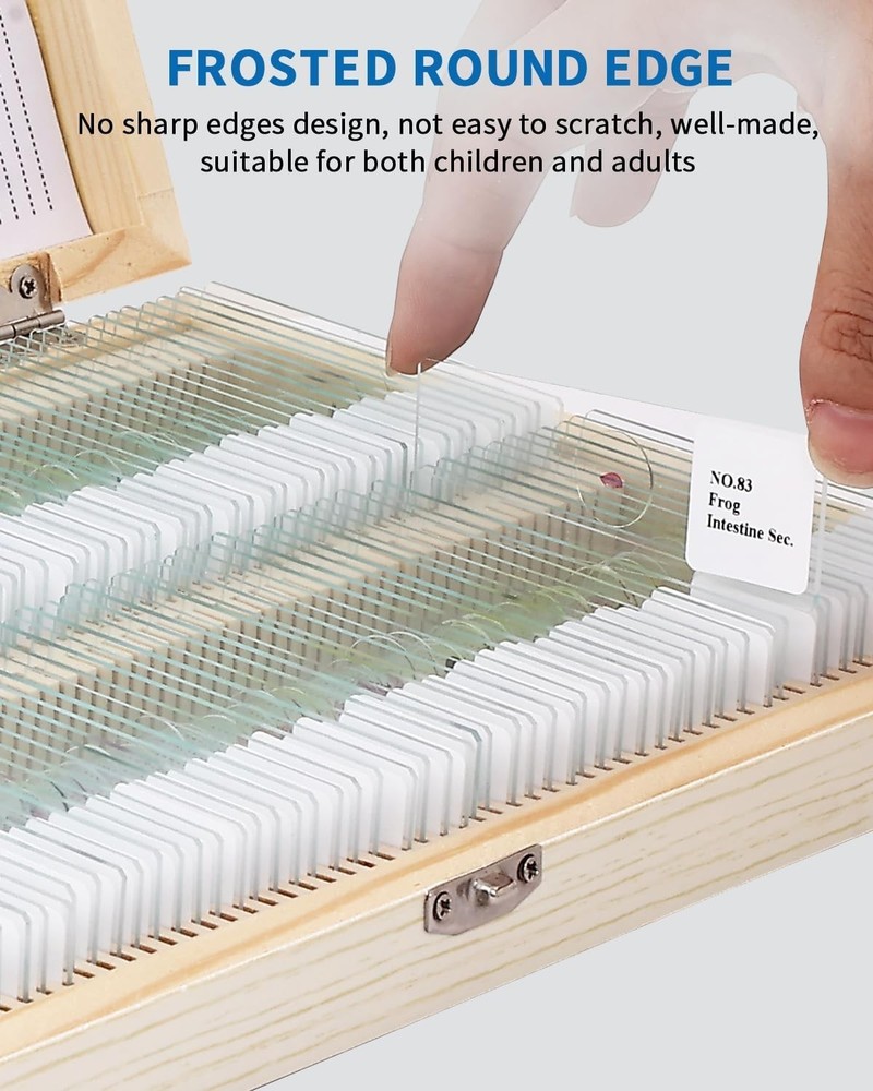 140-Pc Educational Microscope Slide Set - Safe Specimens for Young Scientists