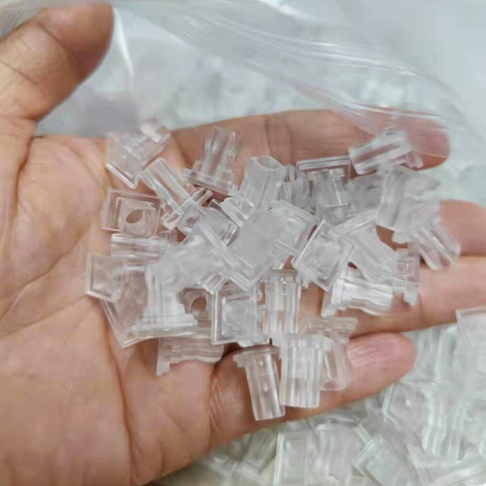 SC Dust Cap Simplex Optical Fiber Adapter Transparent Dust Plug Protective Cover