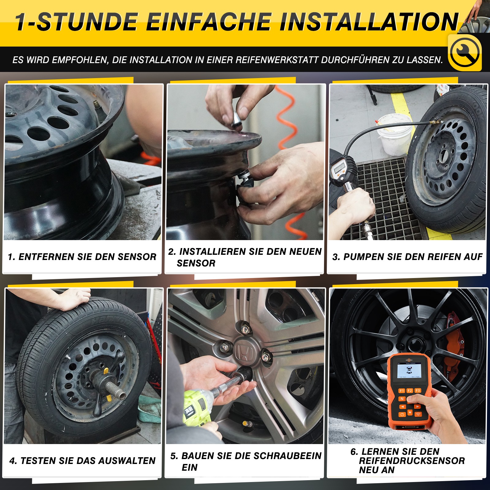 4Pcs TPMS Tire Pressure Monitoring Sensor 315MHz&433MHz for HONDA