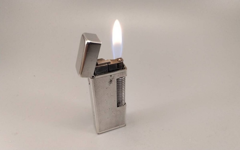 Dunhill Rollagas Early Model Silver Lighter Fully Working
