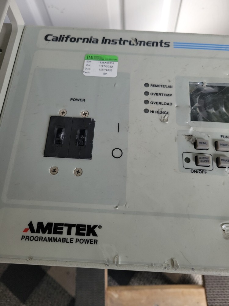 California Instuments CSW5550 - PROGRAMMABLE AC/DC POWER SOURCE