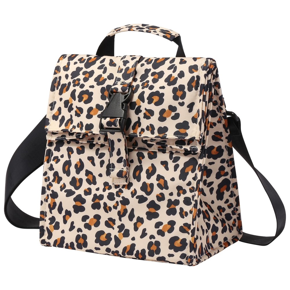 Insulated Foldable Lunch Bag- Lightweight Portable with Adjustable Shoulder S...