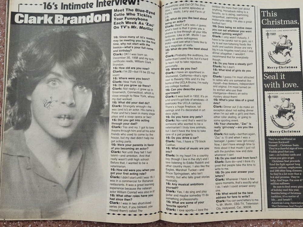 16 Magazine February 1982 KISS, BAIO, SPRINGFIELD, GIBB