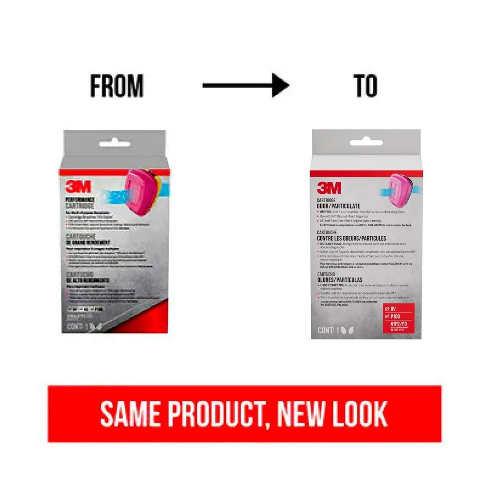 3M Replacement Cartridges Household Multi-Purpose Respirator