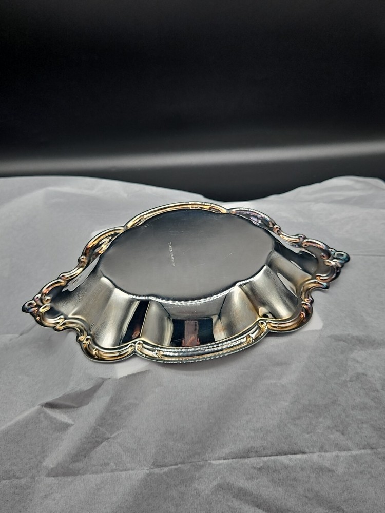 Vintage International Silver Silverplate Candy Nut Dish 9"