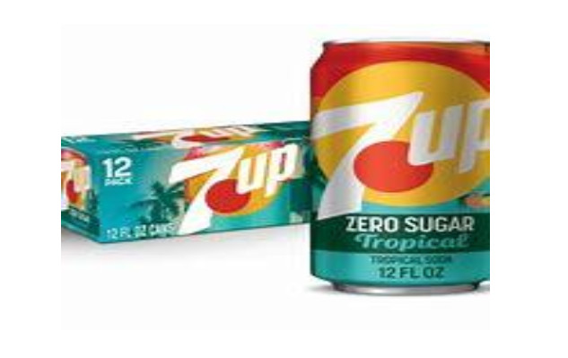 7 Up Zero Sugar Tropical Flavored Soda 12 pack