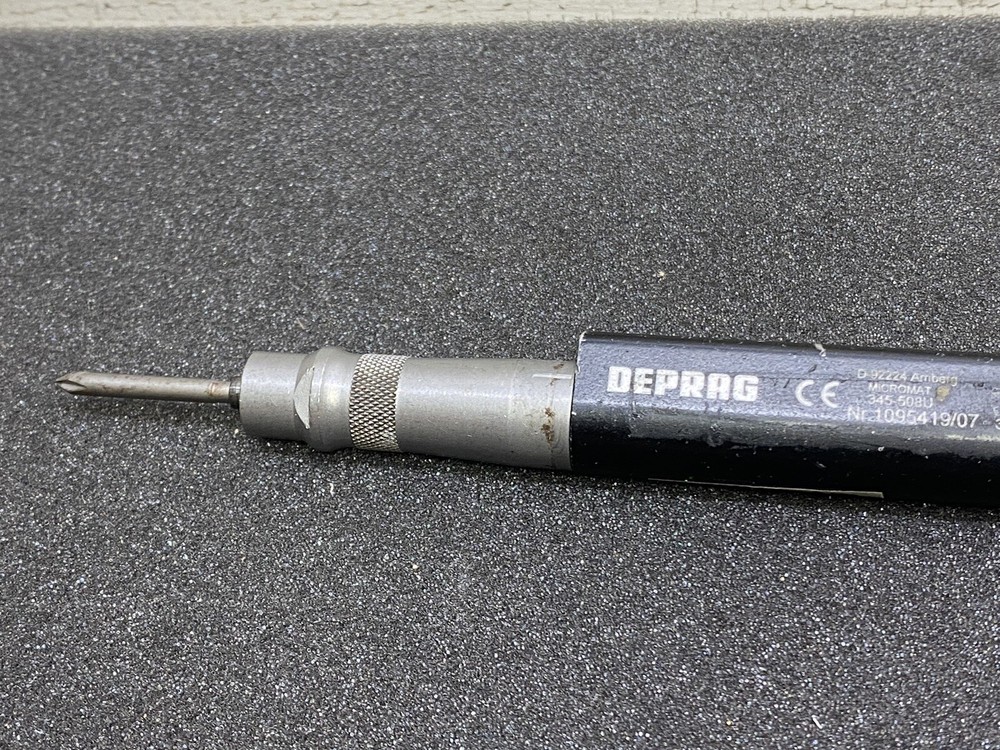 Deprag Precision pneumatic Power Torque Limiting screwdriver 345-508U Pre Owned