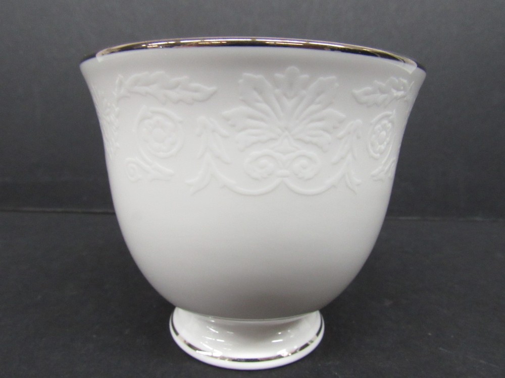 Lenox Artemis White & Silver Bone China Tea Cup Plates 5pc Single Place Setting