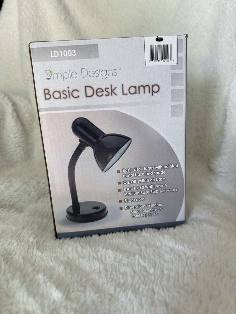 Simple Design LD1003 Basic Metal Desk Lamp (black) brand new