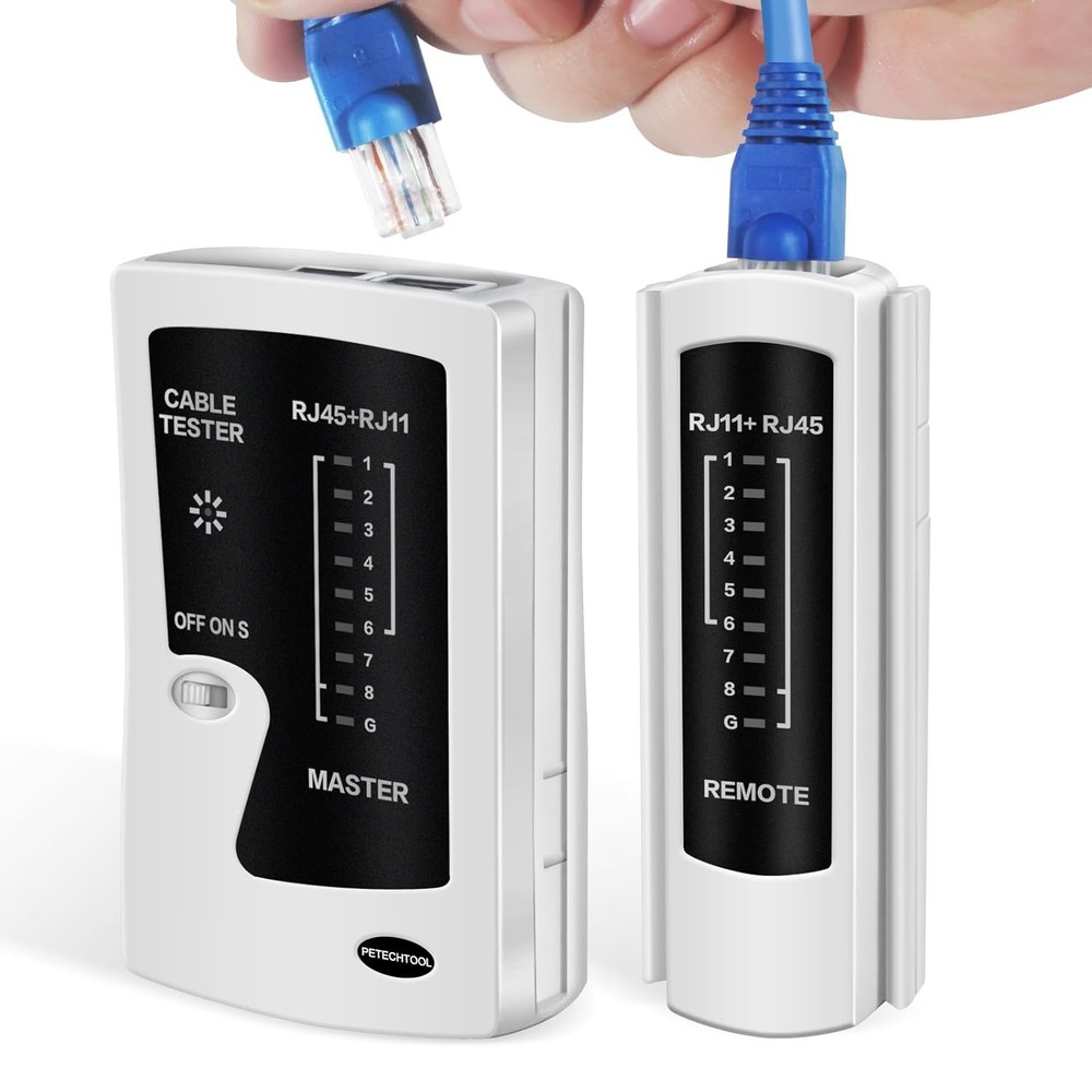 Advanced Network Ethernet Cable Tester for RJ45 & RJ11 – Battery Powered