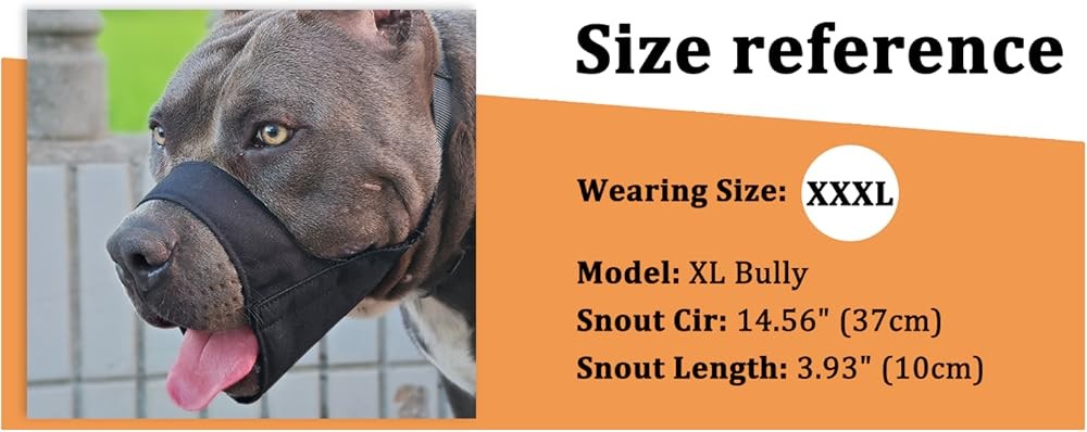 Pitbull Muzzle, Soft Muzzle for erican Bully Bulldog Boxers