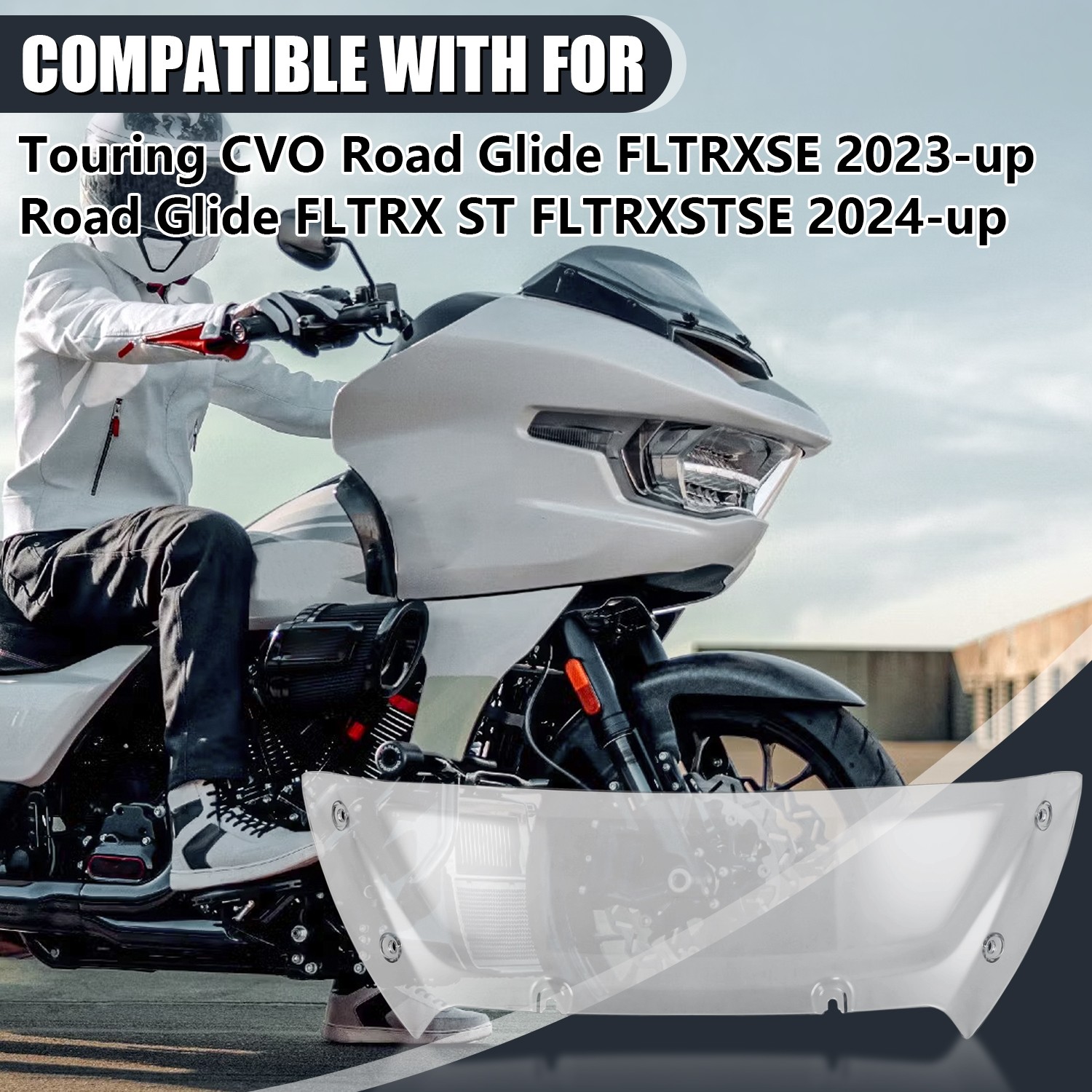 Motorcycle Screen Windscreen For Harley CVO Road Glide FLTRXSE 2023-2024 Clear