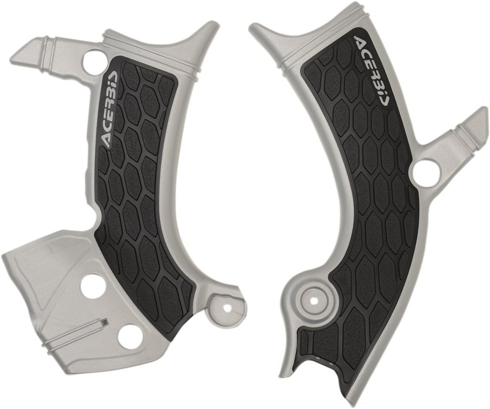 Acerbis X-Grip Silver/Black Frame Protectors (2689411015)